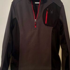 Spyder Black and Red Logo Detail Pullover